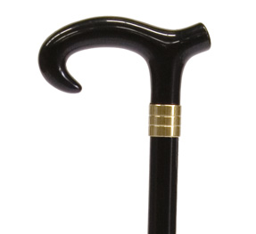 What hand do I hold my walking stick in