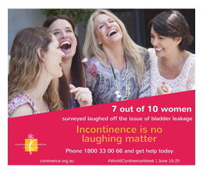 Unicare Health helps to raise the awareness of incontinence as a health issue by supporting World Continence Week.